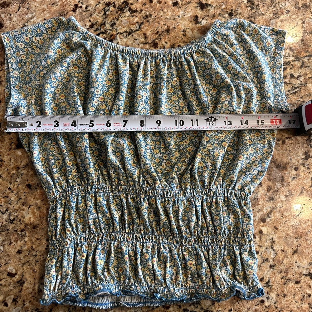 OshKosh B'gosh Yellow and Blue Floral Top - Picture 7 of 7